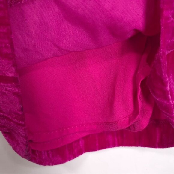 NASTY GAL Women's Crushed Velvet High Waisted Wide Leg Flare Pants Pink Size‎ 4 - Picture 12 of 16